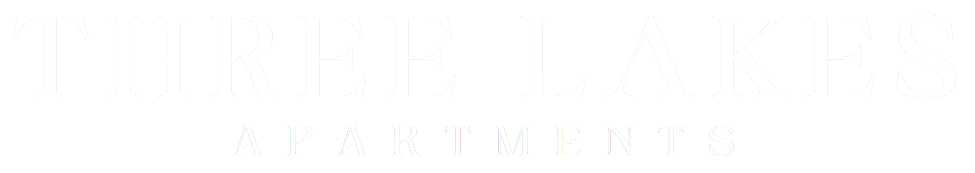 Three Lakes Apartments logo featuring clean, bold lettering representing the community name.